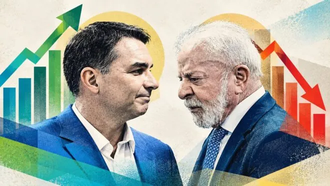 Flávio Bolsonaro aparece à frente de Lula no 1° turno: 43,95% contra 41,51%, aponta Veritá