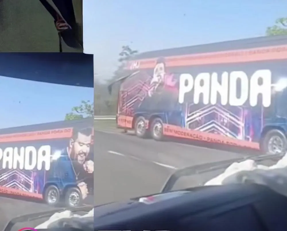 Equipe do cantor Panda sofre acidente e uma pessoa fica ferida