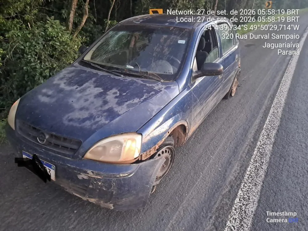 Motorista é detido após teste do bafômetro apontar embriaguez em acidente na PR-092, em Arapoti