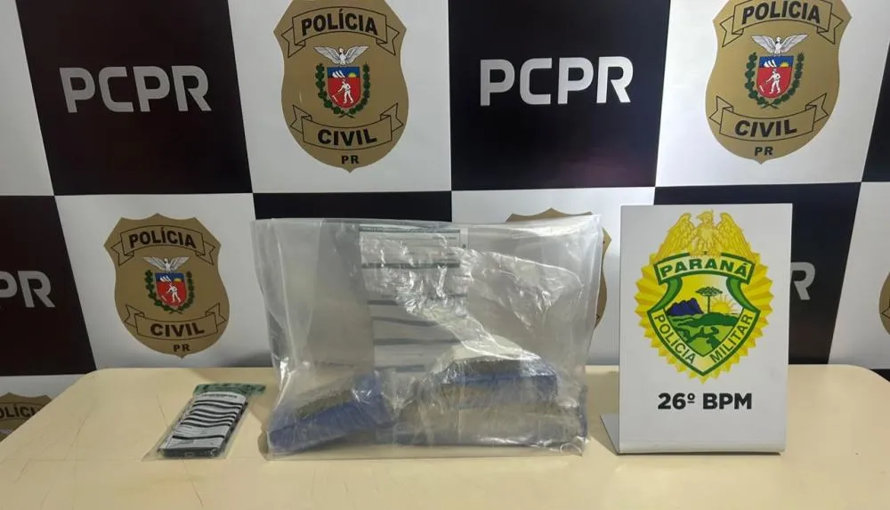 Homem é preso com mais de 2 kg de maconha próximo a universidade em Telêmaco Borba