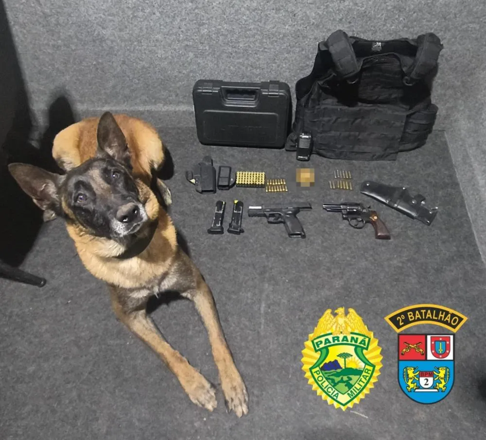 Polícia Militar apreende pistola 9 mm, revólver com numeração raspada e munições em Jacarezinho