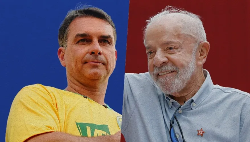 NORDESTE: Flávio Bolsonaro cresce 5,49 pontos, enquanto Lula recua 3,67, segundo números atribuídos à Futura