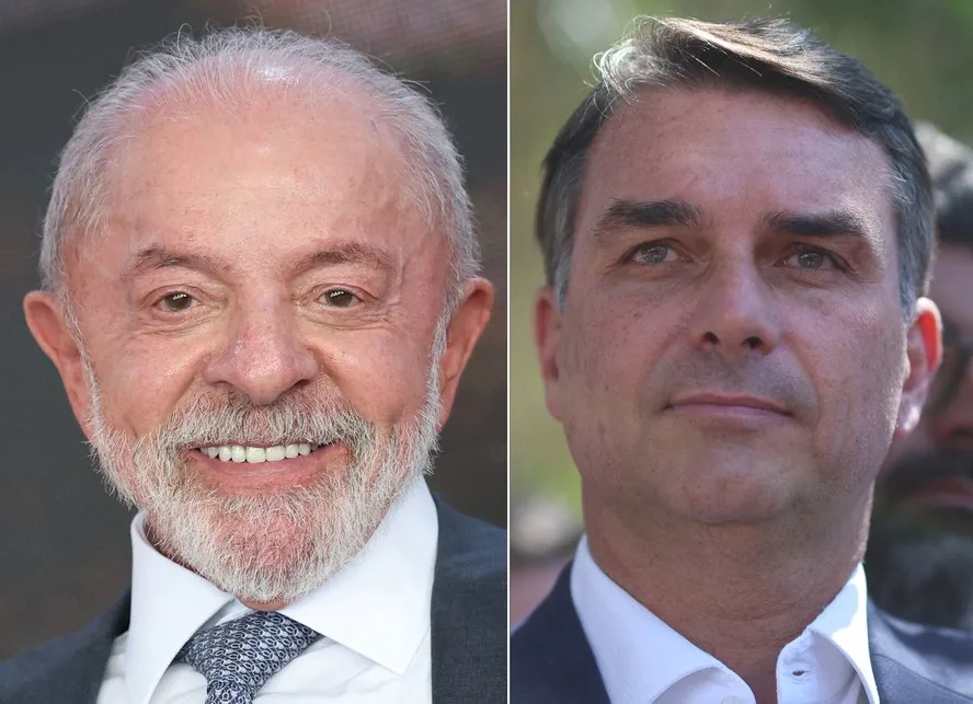 Pesquisa CNT/MDA, que apontava Lula com 47,3% e Flávio Bolsonaro com 42,1% no 1º turno, agora indica empate técnico entre os dois candidatos no 2º turno.